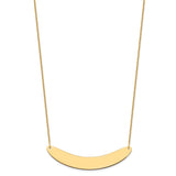 14K Large Polished Curved Blank Bar Necklace-WBC-XNA1211Y