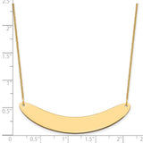 14K Large Polished Curved Blank Bar Necklace-WBC-XNA1211Y