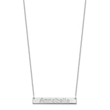 14K White Gold Medium Polished Arial Rounded Bar Necklace-WBC-XNA1236W