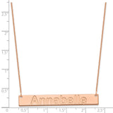 14K Rose Gold Large Polished Arial Rounded Bar Necklace-WBC-XNA1241R