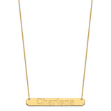 14K Large Polished Arial Rounded Bar Necklace-WBC-XNA1242Y