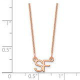 14K Rose Gold Small 2 Initial Necklace-WBC-XNA1250R