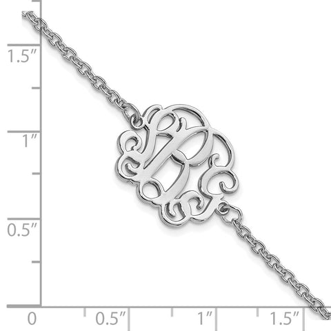 10KW Polished Monogram Bracelet-WBC-10XNA1265W