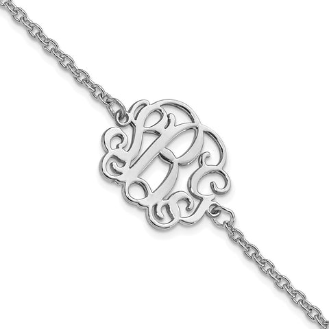 10KW Polished Monogram Bracelet-WBC-10XNA1265W