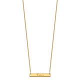 14KSmall Polished Signature Bar Necklace-WBC-XNA1273Y