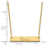 14KSmall Polished Signature Bar Necklace-WBC-XNA1273Y