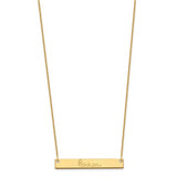 14K Medium Polished Signature Bar Necklace-WBC-XNA1274Y