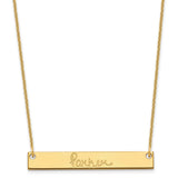 14K Medium Polished Signature Bar Necklace-WBC-XNA1274Y