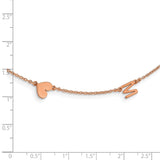 14K Rose Gold 2 Initial/Symbol Necklace-WBC-XNA1287R