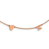 14K Rose Gold 2 Initial/Symbol Necklace-WBC-XNA1287R