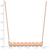 14K Rose Gold 9 Letter Bubble Necklace-WBC-XNA1317R