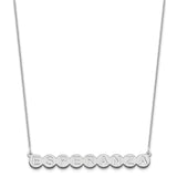 14KW 9 Letter Bubble Necklace-WBC-XNA1317W