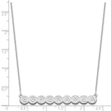 14KW 9 Letter Bubble Necklace-WBC-XNA1317W