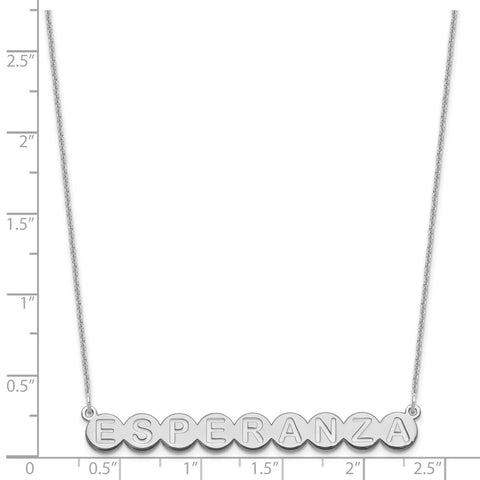 14KW 9 Letter Bubble Necklace-WBC-XNA1317W