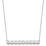 14KW 9 Letter Bubble Necklace-WBC-XNA1317W