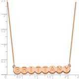 14K Rose Gold 8 Letter Bubble Necklace-WBC-XNA1318R