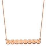 14K Rose Gold 8 Letter Bubble Necklace-WBC-XNA1318R