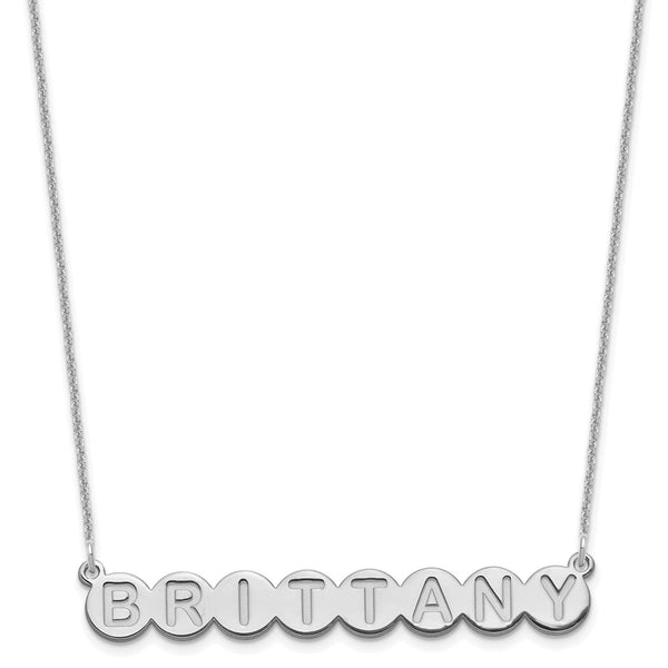 14KW 8 Letter Bubble Necklace-WBC-XNA1318W