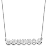 14KW 7 Letter Bubble Necklace-WBC-XNA1319W