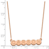 14K Rose Gold 6 Letter Bubble Necklace-WBC-XNA1320R