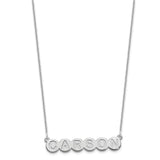 14KW 6 Letter Bubble Necklace-WBC-XNA1320W