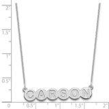 14KW 6 Letter Bubble Necklace-WBC-XNA1320W