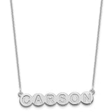 14KW 6 Letter Bubble Necklace-WBC-XNA1320W