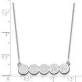 14KW 5 Letter Bubble Necklace-WBC-XNA1321W