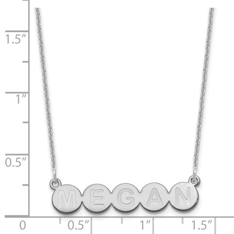 14KW 5 Letter Bubble Necklace-WBC-XNA1321W