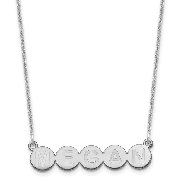 14KW 5 Letter Bubble Necklace-WBC-XNA1321W