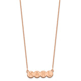 14K Rose Gold 4 letter Bubble Necklace-WBC-XNA1322R