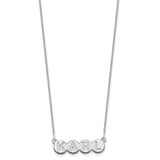 14KW 4 Letter Bubble Necklace-WBC-XNA1322W