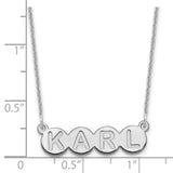 14KW 4 Letter Bubble Necklace-WBC-XNA1322W