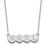 14KW 4 Letter Bubble Necklace-WBC-XNA1322W