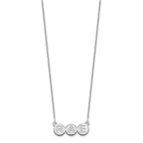 14KW 3 Letter Bubble Necklace-WBC-XNA1323W