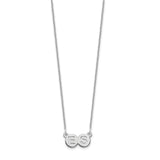 14KW 2 Letter Bubble Necklace-WBC-XNA1324W