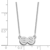 14KW 2 Letter Bubble Necklace-WBC-XNA1324W