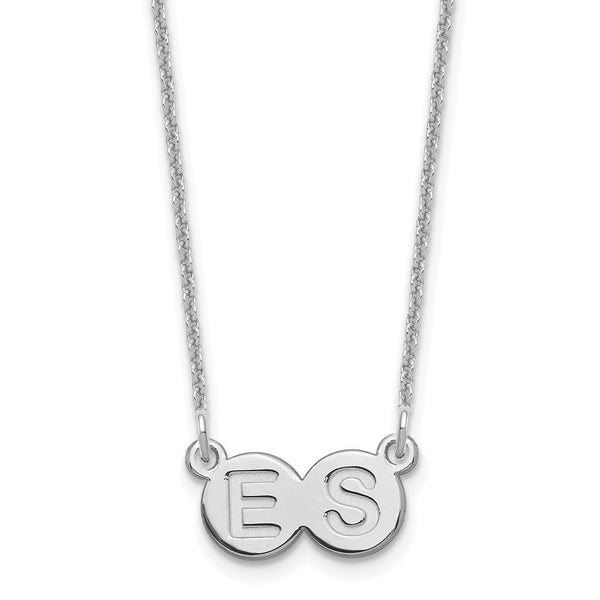 14KW 2 Letter Bubble Necklace-WBC-XNA1324W