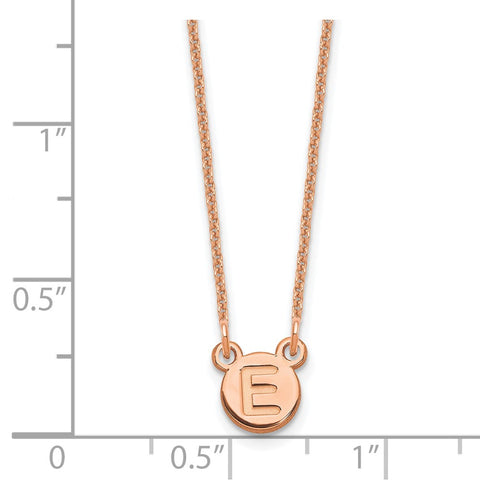 14K Rose Gold 1 Letter Bubble Necklace-WBC-XNA1325R