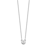 10KY 1 Letter Bubble Necklace-WBC-XNA1325W