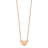 14K Rose Gold Initial Heart Necklace-WBC-XNA1347R