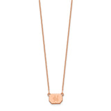 14K Rose Gold Initial Octagon Necklace-WBC-XNA1349R