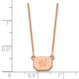 14K Rose Gold Initial Octagon Necklace-WBC-XNA1349R