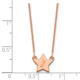 14K Rose Gold Initial Star Necklace-WBC-XNA1350R