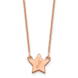 14K Rose Gold Initial Star Necklace-WBC-XNA1350R