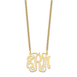 Sterling Silver/Gold-plated Monogram Necklace-WBC-XNA534GP