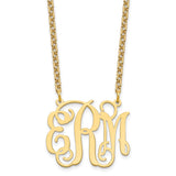 Sterling Silver/Gold-plated Monogram Necklace-WBC-XNA534GP