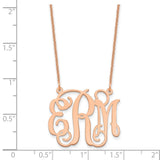 14K Rose Gold Monogram Necklace-WBC-XNA534R