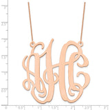 14K Rose Gold Extra Large Monogram Necklace-WBC-XNA550R