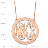 14K Rose Gold Large Family Monogram Necklace-WBC-XNA570R